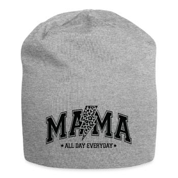 Mama All Day - Jersey Beanie - heather grey - Front