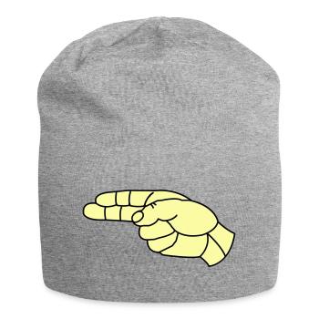 hand_pistole02 - Jersey-Beanie - Grau meliert - Vorne