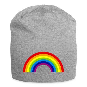regenbogen - Jersey-Beanie - Grau meliert - Vorne