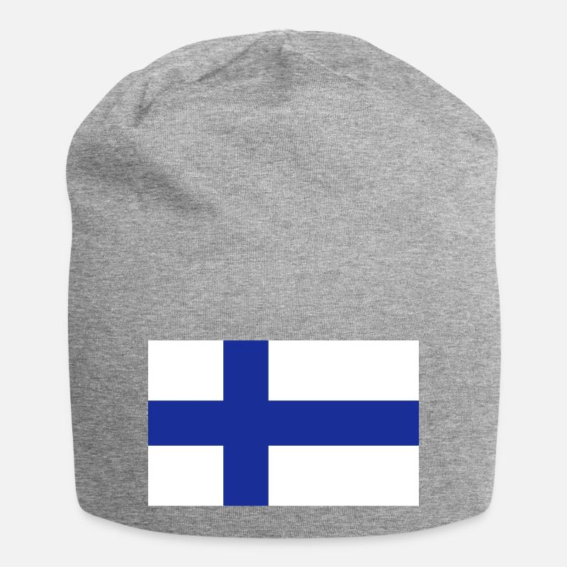 Finnland - Jersey-Beanie - Grau meliert