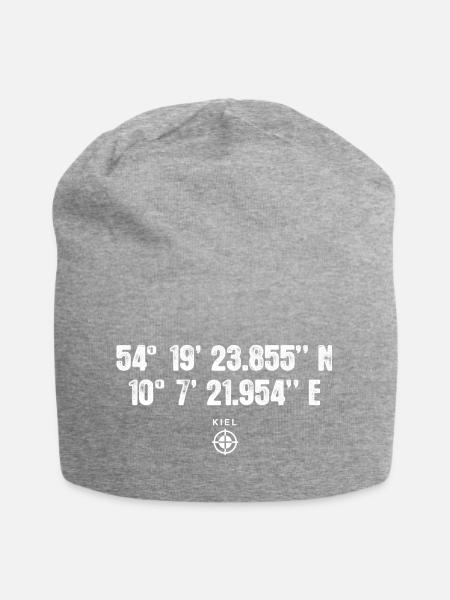 Kiel Geocacher Globetrotter Geschenk - Jersey-Beanie - Grau meliert