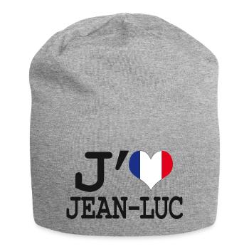 I love jean-luc - Jersey Beanie - heather grey - Front
