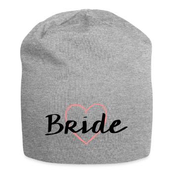 Bride Herz Junggesellenabschied Hochzeit - Jersey-Beanie - Grau meliert - Vorne