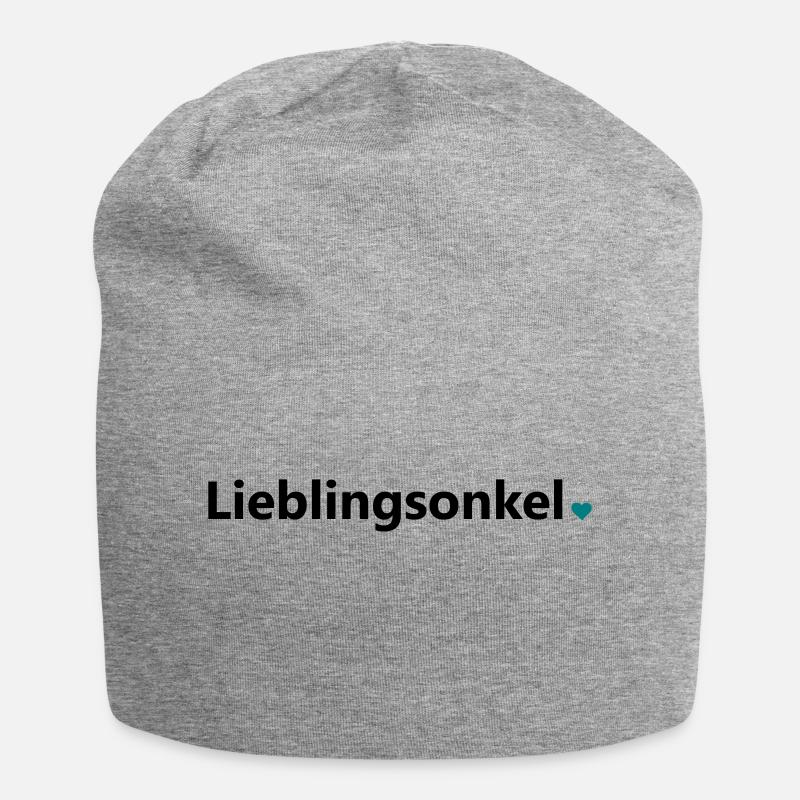 Lieblingsonkel bester Onkel Welt Spruch Geschenk - Jersey-Beanie - Grau meliert