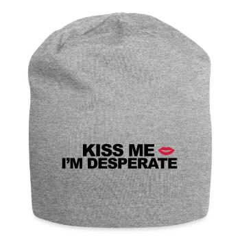 Kiss Me I'm Desperate - Bonnet en jersey - gris chiné - Devant
