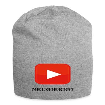 youtube - Jersey-Beanie - Grau meliert - Vorne