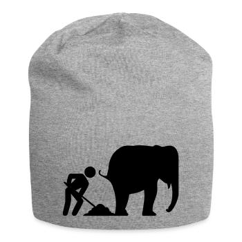 Elephant shit - Jersey-Beanie - Grau meliert - Vorne