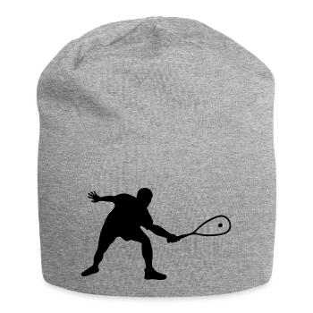 dessin vecteur joueur de squash - Bonnet en jersey - gris chiné - Devant