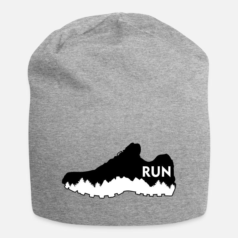 Course à pied, course à pied - Bonnet en jersey - gris chiné