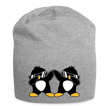 2 Pingouins Dab - Bonnet en jersey - gris chiné - Devant