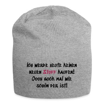 Keinen neuen Stoff kaufen - Jersey-Beanie - Grau meliert - Vorne
