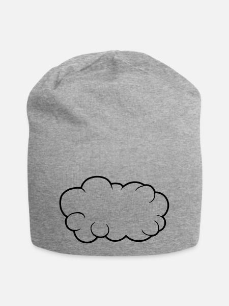 Sprechblase Wolke Design - Jersey-Beanie - Grau meliert