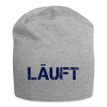 Läuft - Jersey-Beanie - Grau meliert - Vorne
