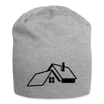 Logo transparent de la maison - Bonnet en jersey - gris chiné - Devant