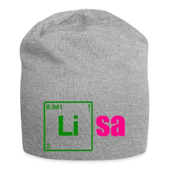 Lisa Nom Cadeau Anniversaire - Bonnet en jersey - gris chiné - Devant