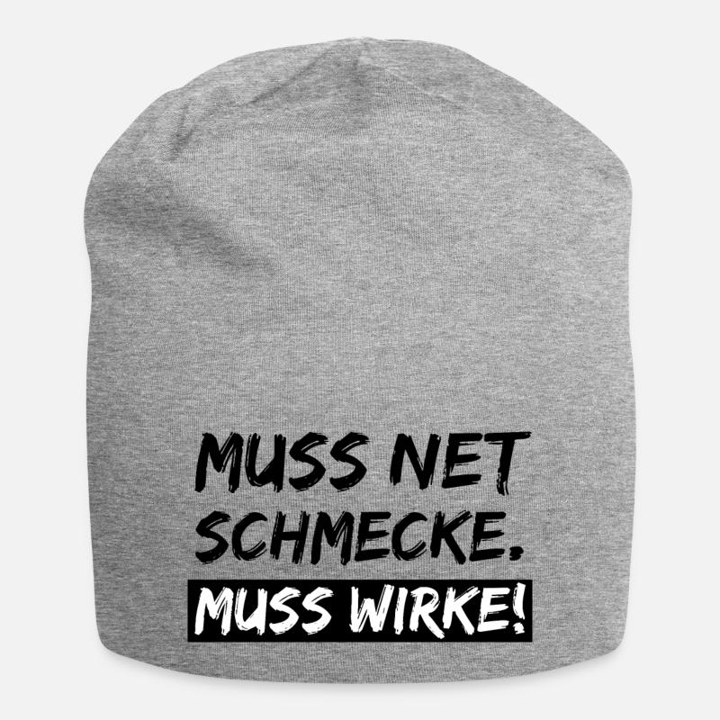 muss net schmecke - Jersey-Beanie - Grau meliert