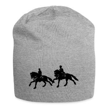 Cavalier frison - Bonnet en jersey - gris chiné - Devant