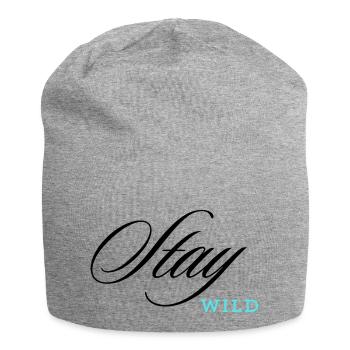 Stay Wild - Jersey-Beanie - Grau meliert - Vorne