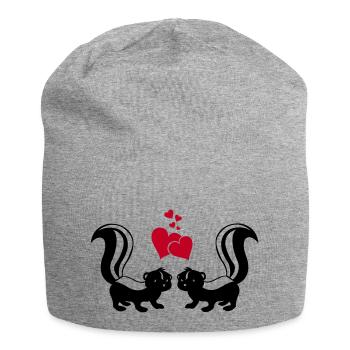 Moufettes amoureuses - Bonnet en jersey - gris chiné - Devant
