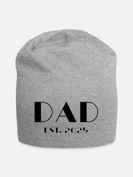 Dad Est 2025 - Jersey-Beanie - Grau meliert