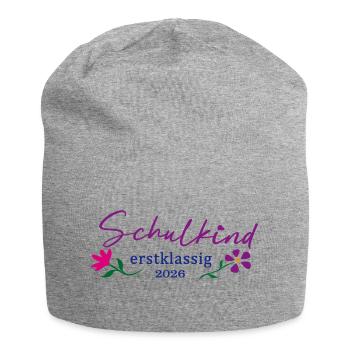 SchulKind Erstklassig 2026 - Jersey-Beanie - Grau meliert - Vorne