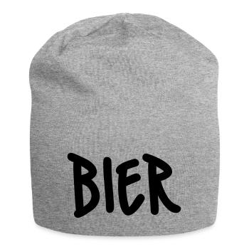 Bier - Jersey-Beanie - Grau meliert - Vorne