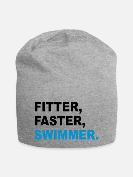 schwimmen - Jersey-Beanie - Grau meliert