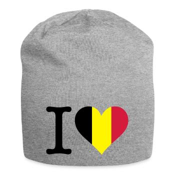I Love Belgium - Jersey Beanie - heather grey - Front