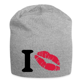 i love - Jersey-Beanie - Grau meliert - Vorne