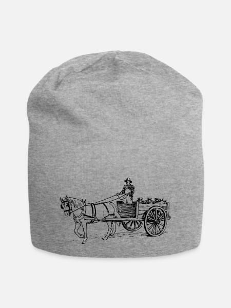horse72 - Jersey-Beanie - Grau meliert