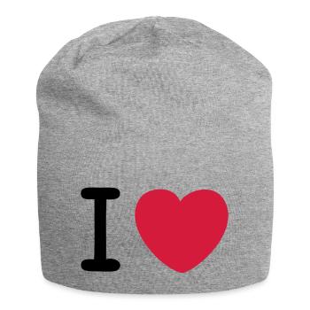I love Original - Jersey-Beanie - Grau meliert - Vorne