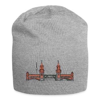 Oberbaum Bridge BERLIN c - Jersey Beanie - heather grey - Front