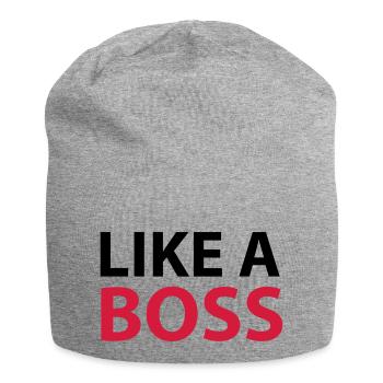 Like A boss - Jersey Beanie - heather grey - Front