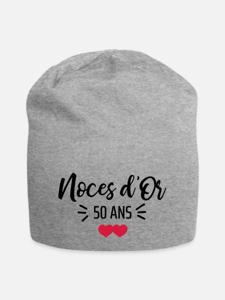 noces d'Or - Bonnet en jersey - gris chiné
