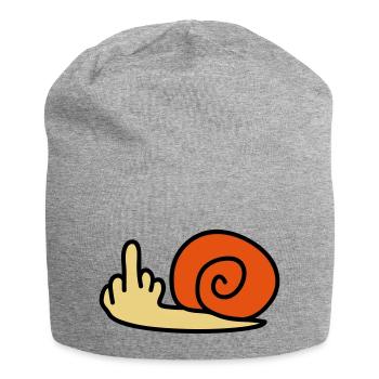 fuck_off_snail - Bonnet en jersey - gris chiné - Devant