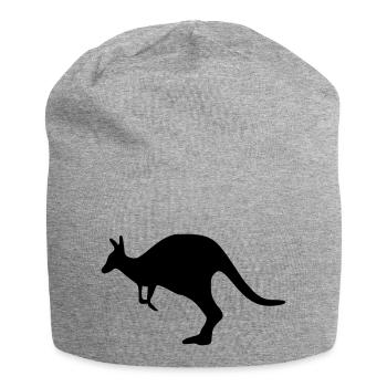 Känguru kangaroo Australien - Jersey-Beanie - Grau meliert - Vorne