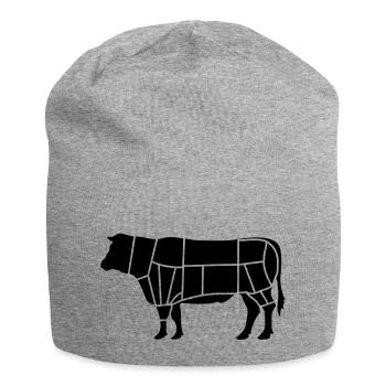 boeuf boucher_b1 - Bonnet en jersey - gris chiné - Devant