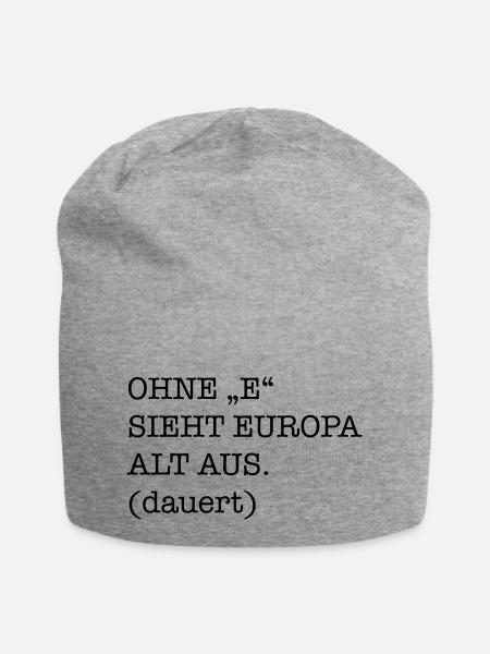 lustig - Jersey-Beanie - Grau meliert