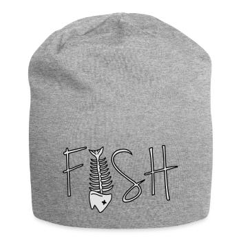 Fish - Jersey Beanie - heather grey - Front