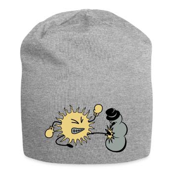 sonne kickt schneemann - Jersey-Beanie - Grau meliert - Vorne