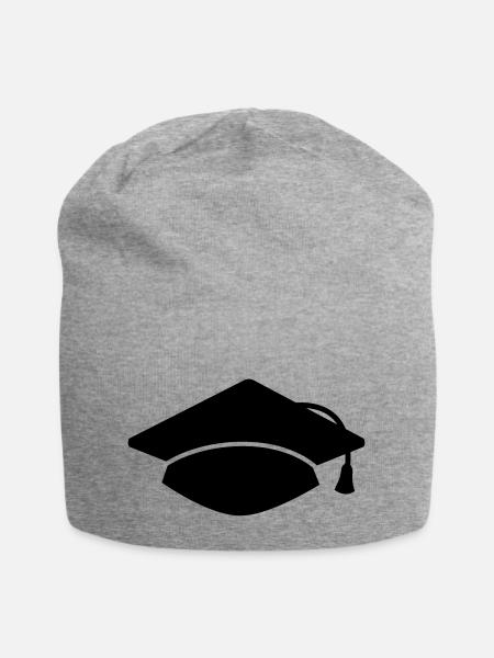 Doktorhut - Jersey-Beanie - Grau meliert