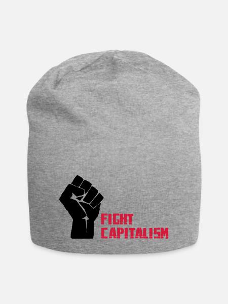 Fight Capitalism - Jersey-Beanie - Grau meliert