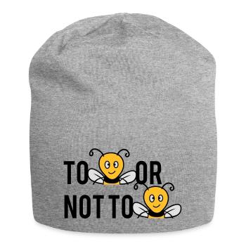 Être ou ne pas être des abeilles - Bonnet en jersey - gris chiné - Devant