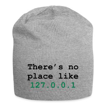 there's no place like 127.0.0.1 - Jersey Beanie - heather grey - Front