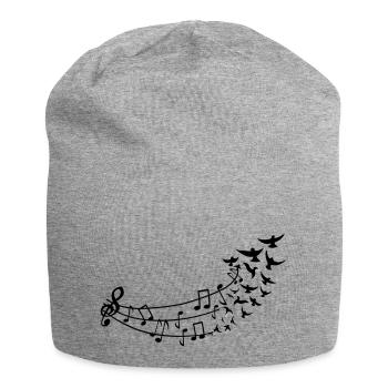 fliegende_noten - Jersey-Beanie - Grau meliert - Vorne