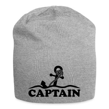 Ancre sous l'eau vagues capitaine conception - Bonnet en jersey - gris chiné - Devant