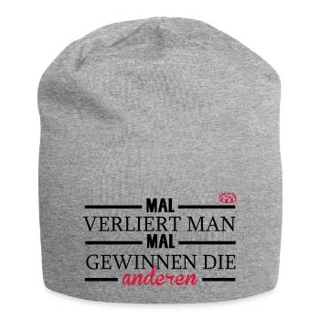 Mal verliert man, mal gewinnen die anderen - Jersey-Beanie - Grau meliert - Vorne