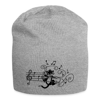 musicat - Jersey Beanie - heather grey - Front