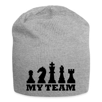 My Team (échecs) - Bonnet en jersey - gris chiné - Devant