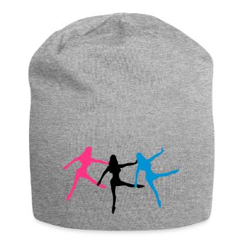 3 danseurs de ballet femme silhouette - Bonnet en jersey - gris chiné - Devant
